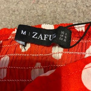 tube top with tie detail